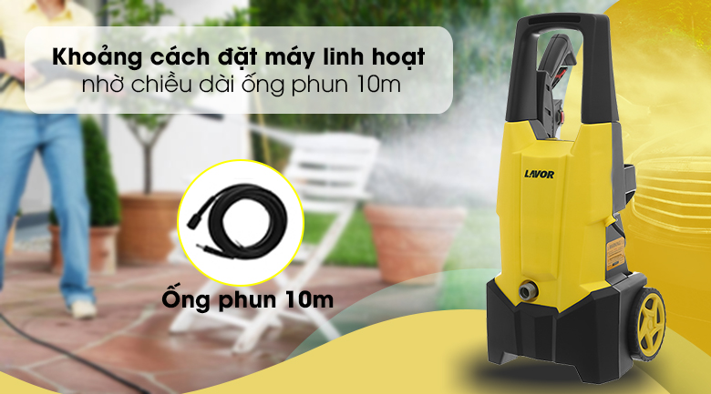 Máy xịt rửa áp lực cao Lavor Smart Plus 130 - Ống phun 10m