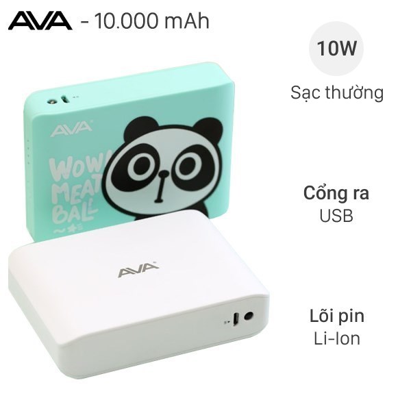 Pin sạc dự phòng 10.000 mAh AVA TS-D151