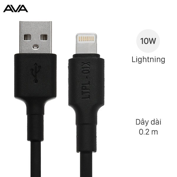 Cáp Lightning 0.2m AVA LTPL-01