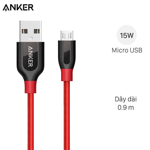 Cáp Micro USB 0.9m Anker PowerLine  A8142