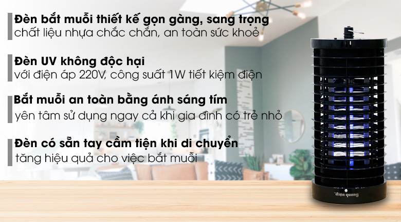 Đèn bắt muỗi Điện Quang ĐQ EML02 BL