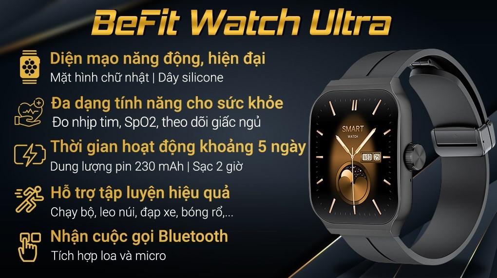 Đồng hồ thông minh BeFit Watch Ultra 52.6mm