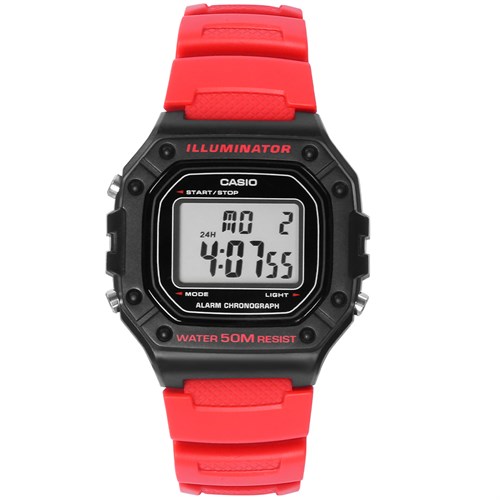 Đồng hồ CASIO 43 mm Nam W-218H-4BVDF Màu Đỏ