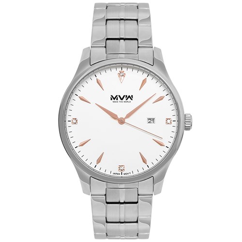 Đồng hồ MVW 40mm Nam MS076-01 Màu Bạc