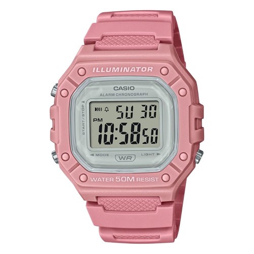 Đồng hồ CASIO 43 mm Unisex W-218HC-4AVDF Màu Hồng