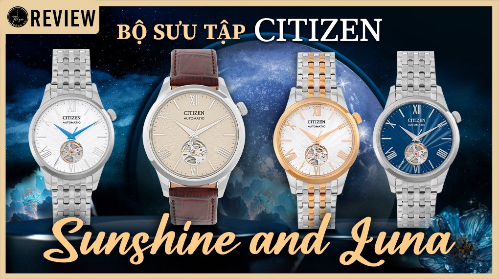 Đồng hồ Citizen Sunshine and Luna 40 mm Nam NH9130-84A