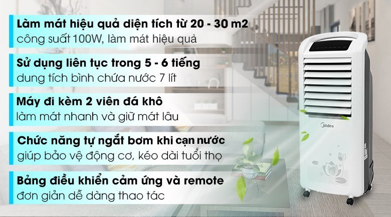 Quạt điều hòa Midea AC200-19WV 100W