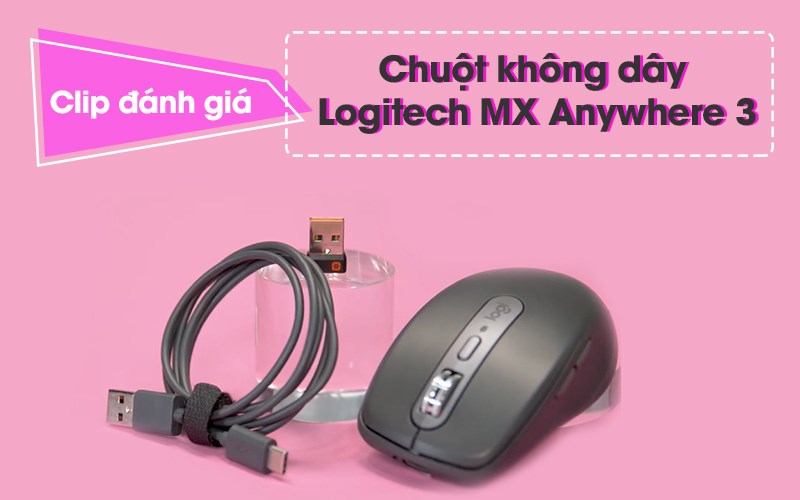 Chuột Không dây Bluetooth Logitech MX Anywhere 3 Xám