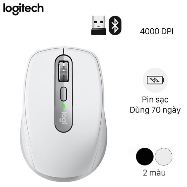 Chuột Không dây Bluetooth Logitech MX Anywhere 3 Xám