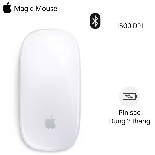 Chuột Bluetooth Apple Magic Mouse 2 MLA02 Trắng