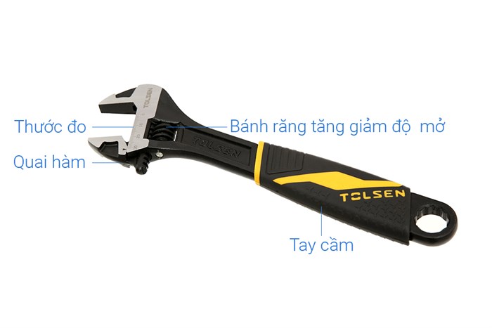 Mỏ lết cán nhựa đen Tolsen 30 mm 15310