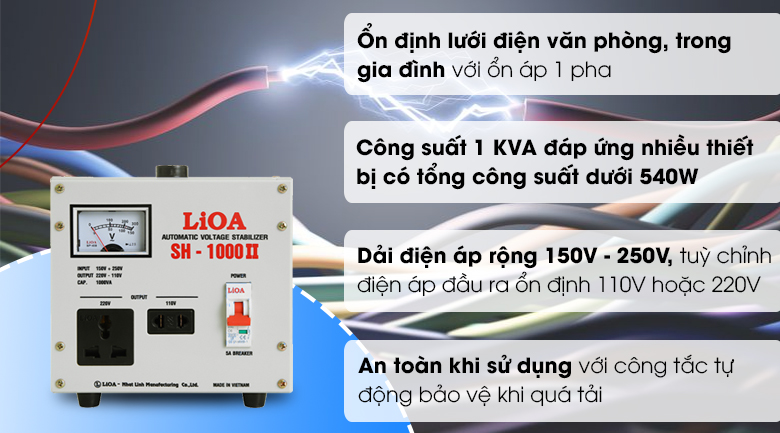 Ổn áp LiOA 1 pha 1kVA SH-1000II