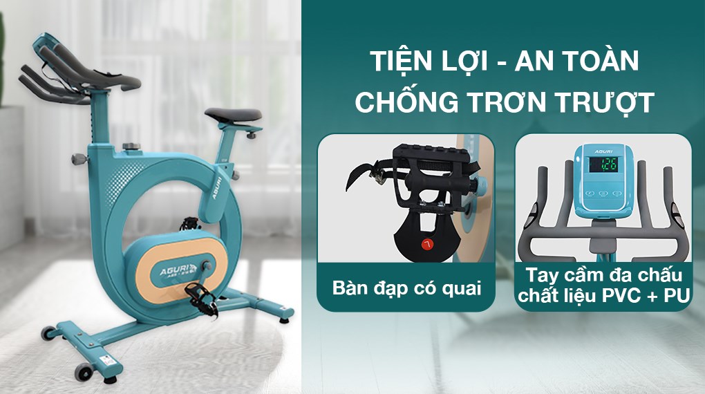 Xe đạp tập thể dục có thiết kế tay cầm đa chấu giúp bạn có thể đặt tay ở 3 vị trí khác nhau, giúp bạn dễ dàng lựa chọn được tư thế thoải mái khi tập