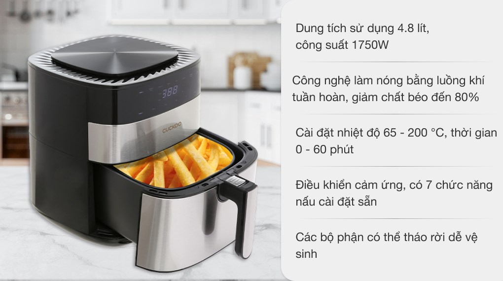 Nồi chiên không dầu Cuckoo CAF-G0510T 5.5 lít