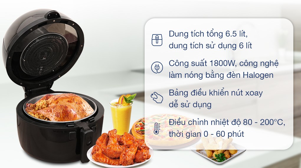 Nồi chiên không dầu Rapido RAF6.5M2 6.5 lít