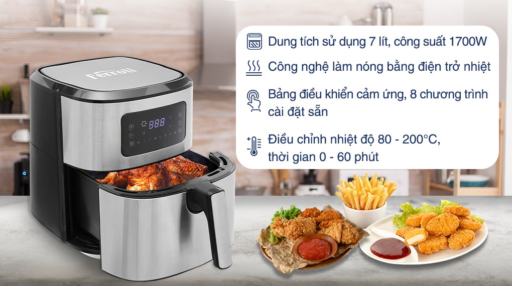 Nồi chiên không dầu Ferroli FAF-7.0D 7 lít