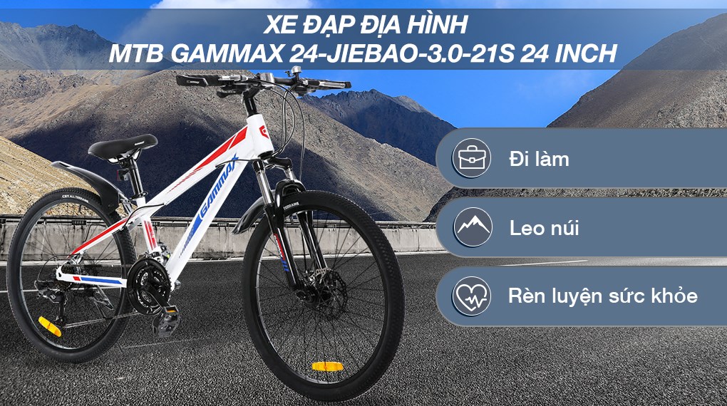 Xe Đạp Địa Hình MTB Gammax 24-Jiebao-3.0-21S 24 inch