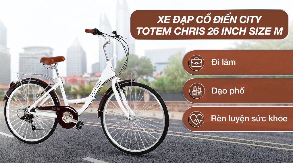 Xe Đạp Đường Phố City Totem Chris 26 inch Size M