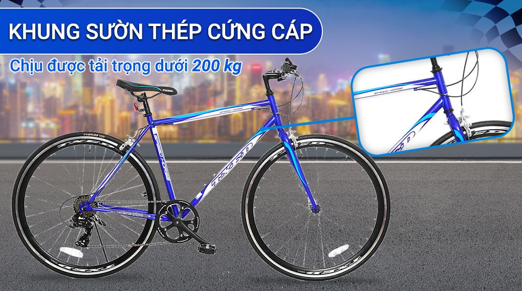 Xe Đạp Thể Thao Road Txed Flat Road S4 29 inch Size L sở hữu khung sườn thép cứng cáp, chịu tải trọng tốt lên đến 200kg