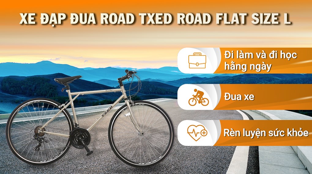 Xe Đạp Thể Thao Road Txed Flat 29 inch Size L sở hữu khung sườn bằng hợp kim nhôm chắc chắn