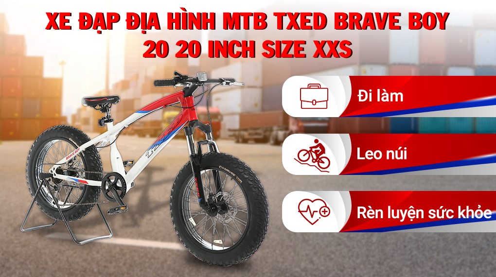 Xe Đạp Địa Hình MTB Txed Brave Boy 20 20 inch Size XXS