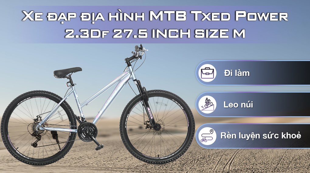 Xe Đạp Địa Hình MTB Txed Power 2.3-Df 27.5 inch Size M