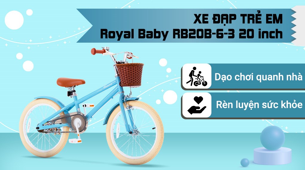 Xe Đạp Trẻ Em Royal Baby RB20B-6-3 20 inch