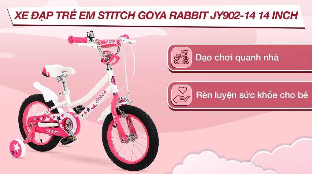 Xe Đạp Trẻ Em Stitch Goya Rabbit JY902-14 14 inch