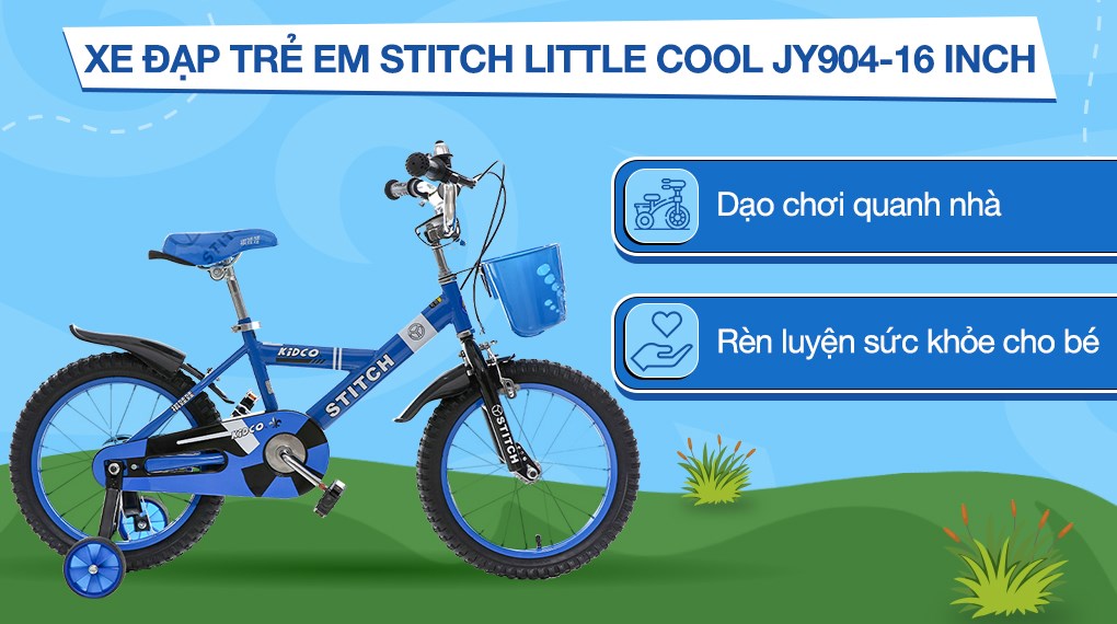 Xe Đạp Trẻ Em Stitch Little Cool JY904-16 16 inch