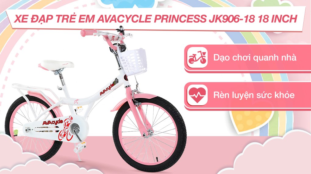 Xe Đạp Trẻ Em AVACycle Princess JK906-18 18 inch