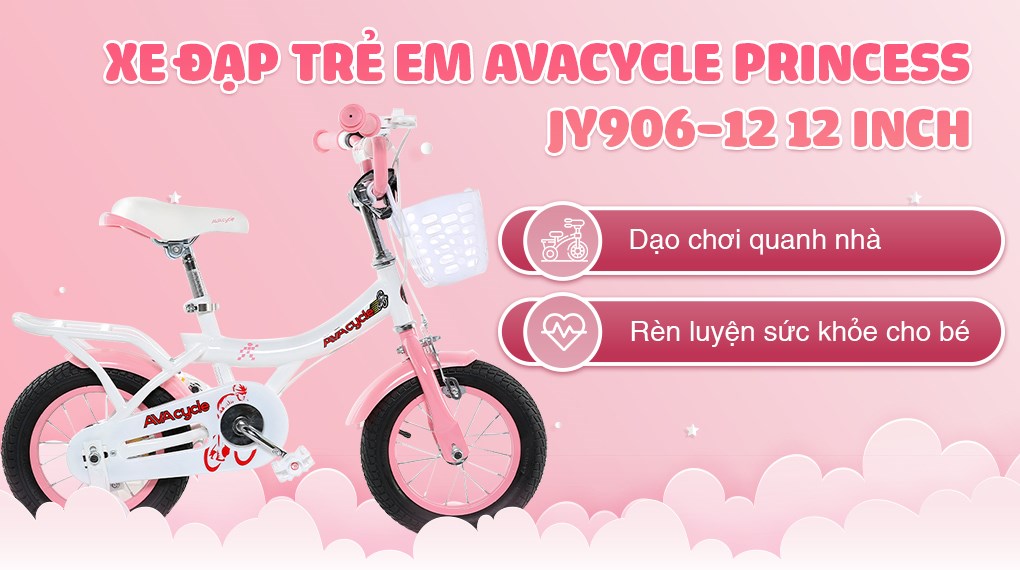 Xe Đạp Trẻ Em AVACycle Princess JY906-12 12 inch